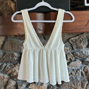 Urban outfitters crochet low v neck tank